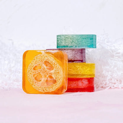 Handmade Loofah Rose Essential Oil Soap