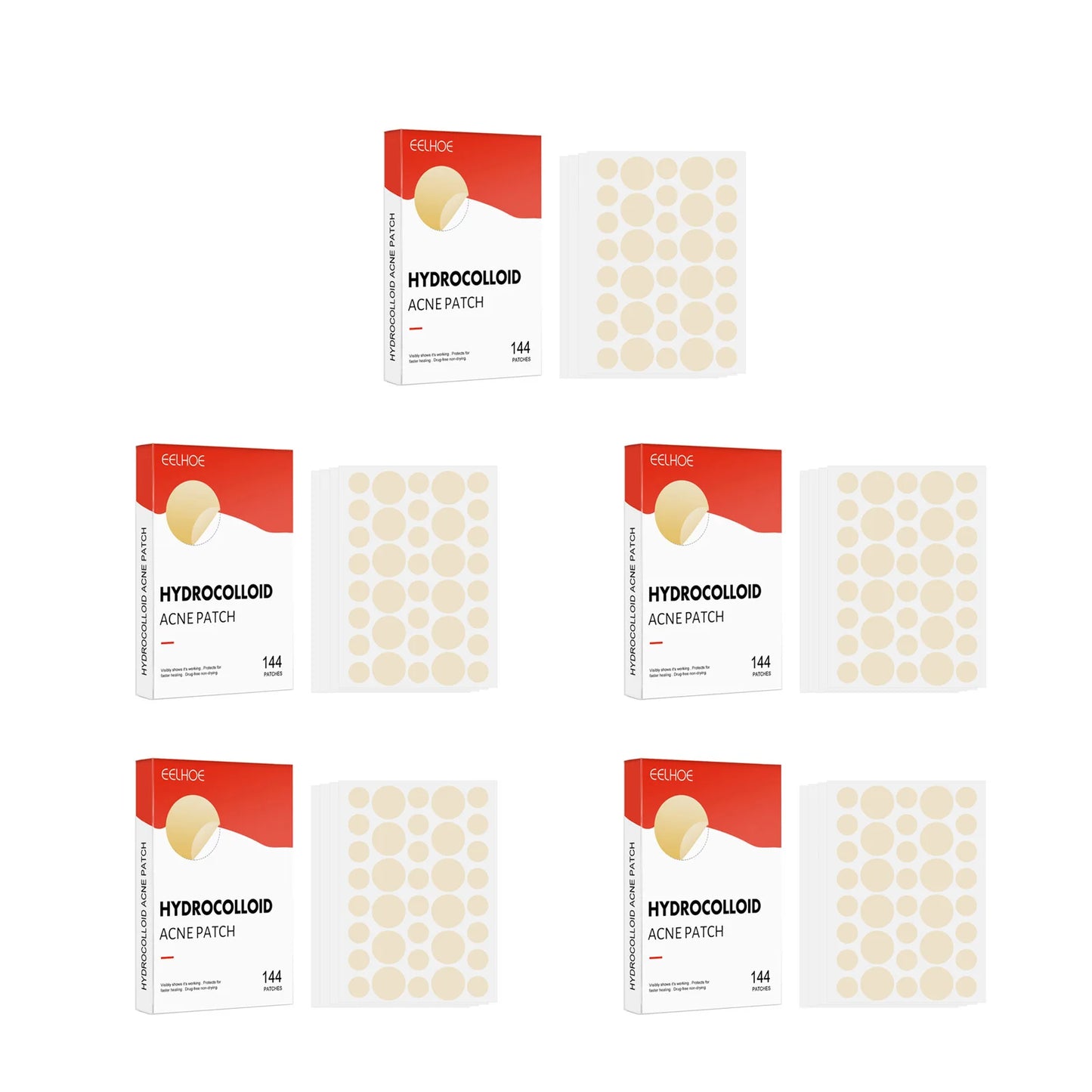 Invisible Hydrocolloid Acne Patches in Two Sizes