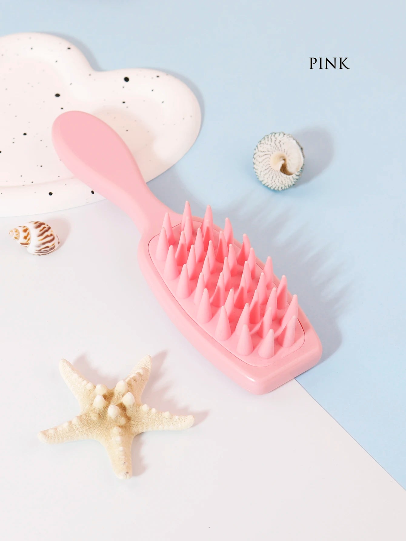 Long-Handled Silicone Scalp Massage Shampoo Brush