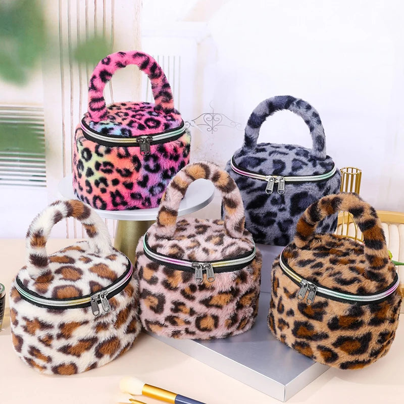 Large Capacity Leopard Makeup Bag