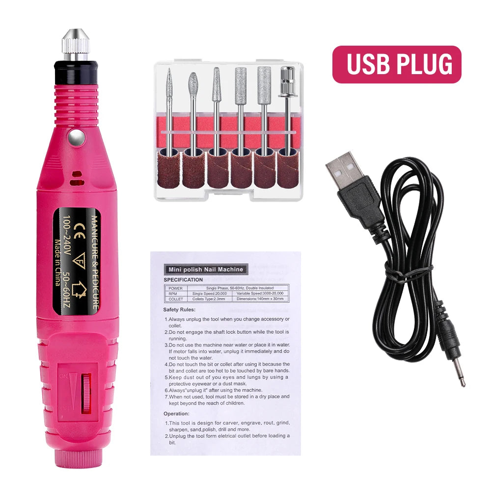 Professional Electric Nail Drill Machine Set