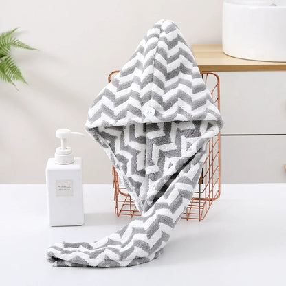 Microfiber Quick-Dry Hair Wrap Towel Turban