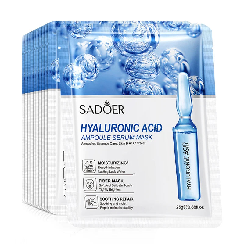 24K Gold Vitamin C and Hyaluronic Acid Facial Mask Set