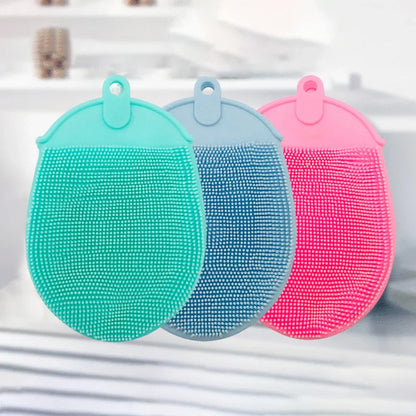 Silicone Exfoliating Bath Brush Towel