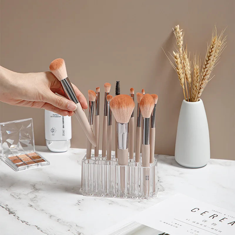 26-Hole Acrylic Nail Brush Organizer Stand