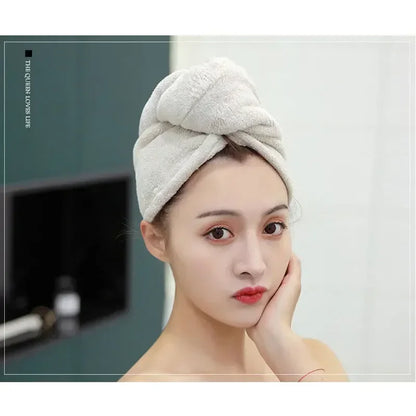 Microfiber Quick-Dry Hair Wrap Towel Turban