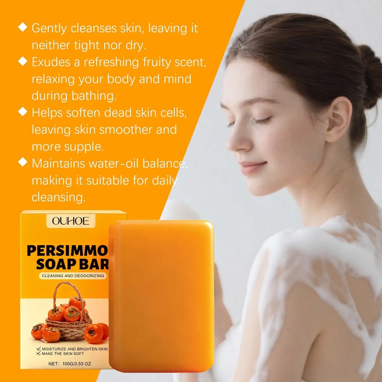 Persimmon Fresh Bath Soap Hydrating Cleanser