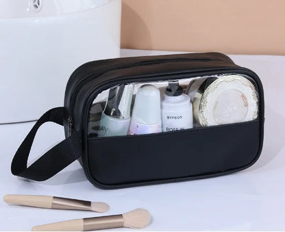 Beige Transparent Waterproof Makeup Bag