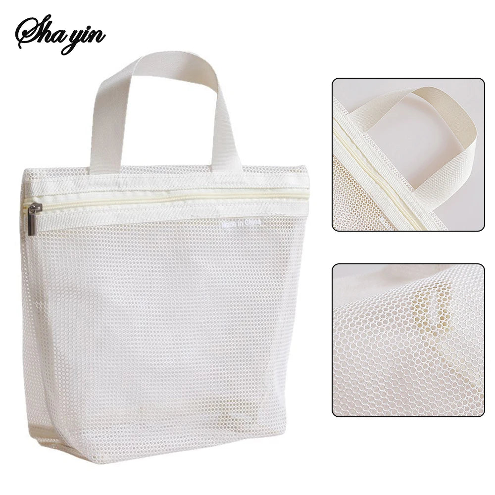 Portable Mesh Toiletry Makeup Bag