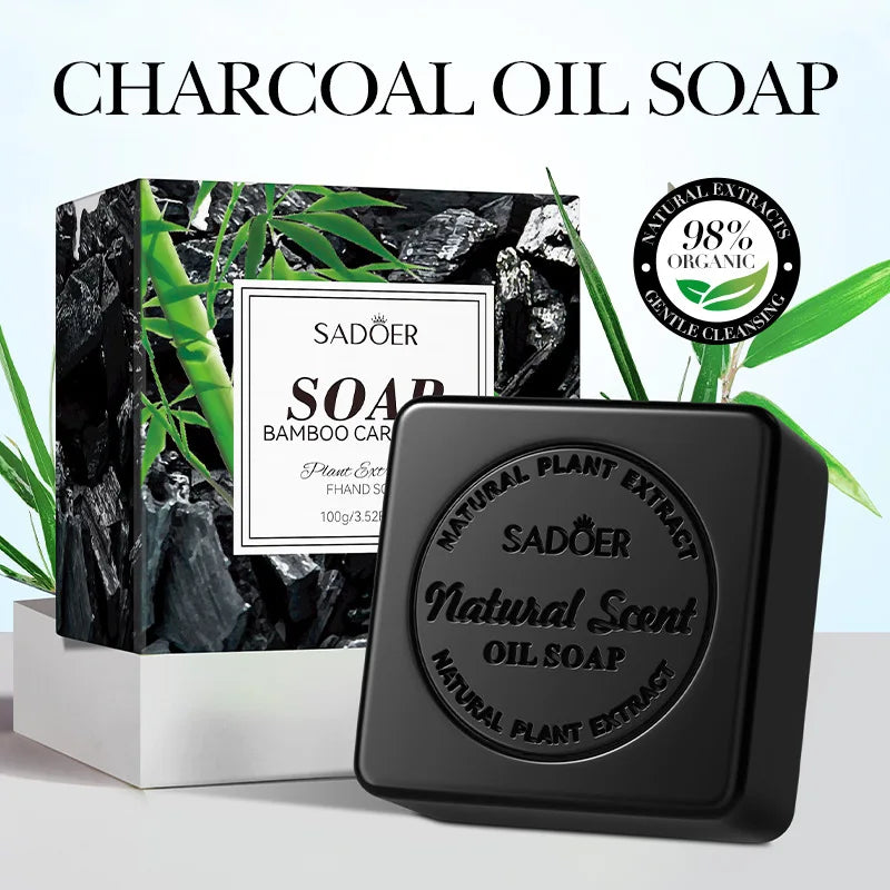 Bamboo Charcoal Deep-Cleansing Handmade Soap
