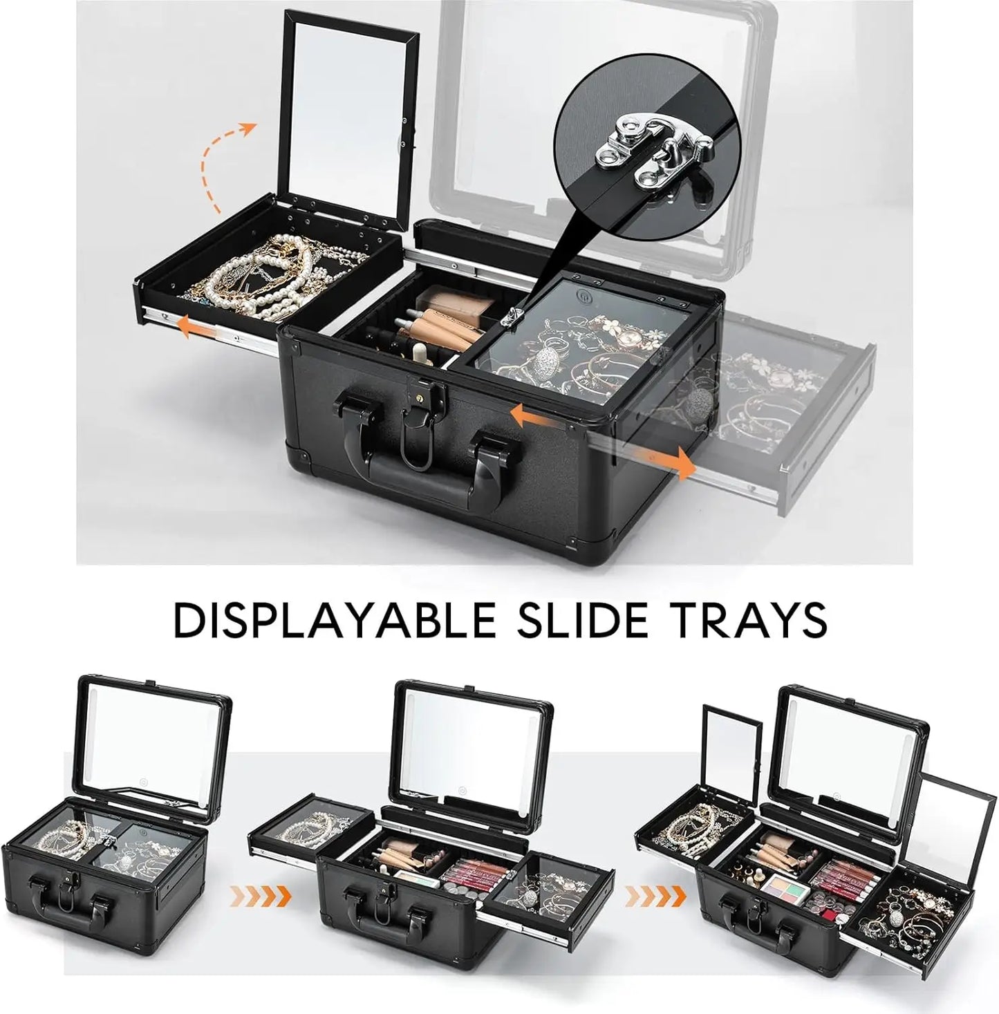 LED Makeup Train Case