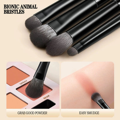 Six-Piece Professional Soft Eye Makeup Brush Set