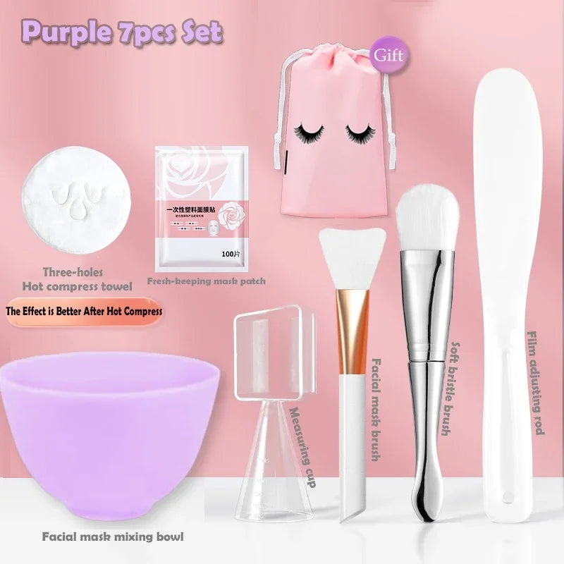 Silicone Facial Mask Brush and Mixing Bowl Set