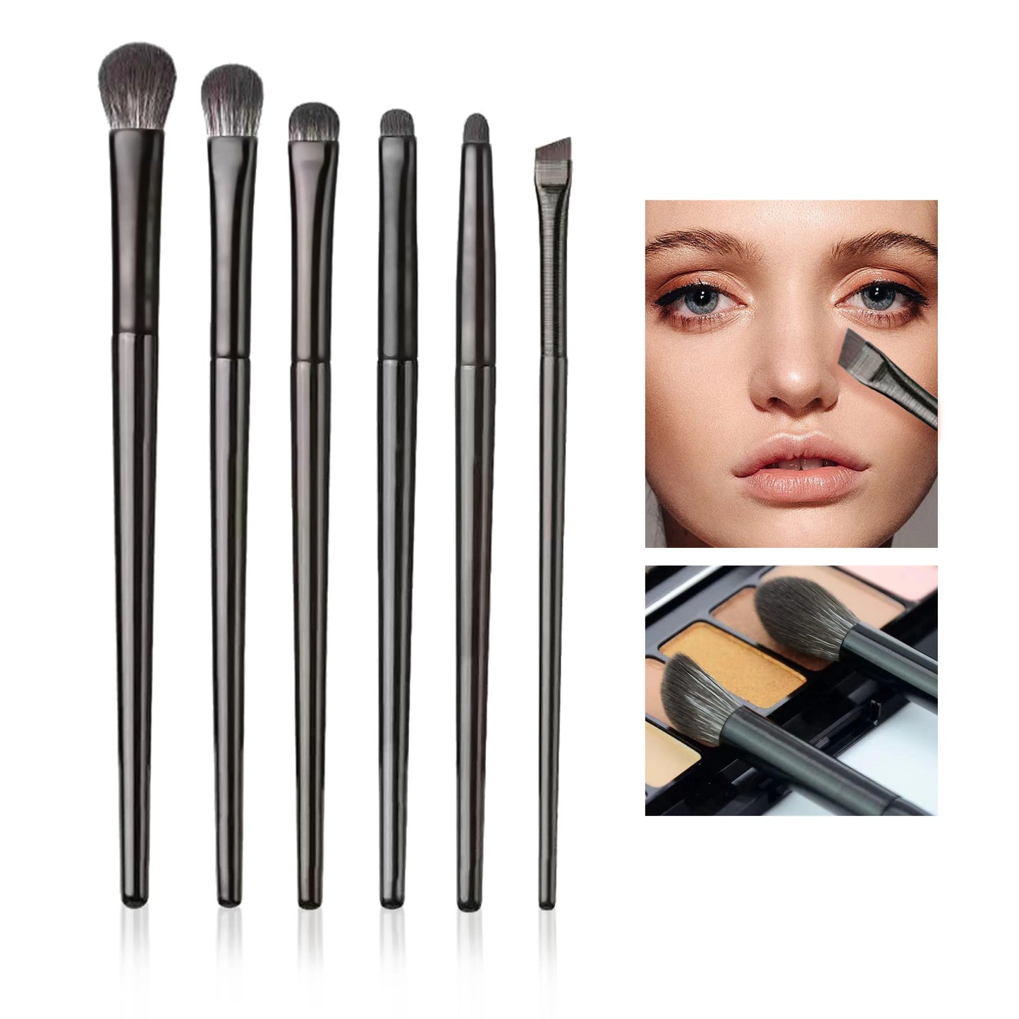 Six-Piece Professional Soft Eye Makeup Brush Set