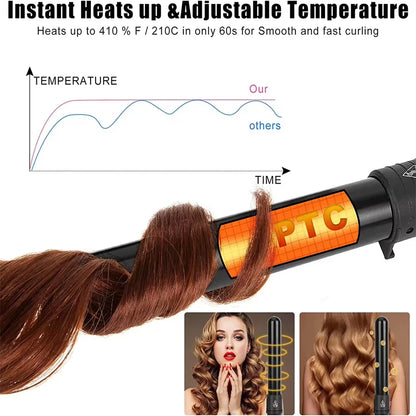 5-in-1 Interchangeable Hair Curling Set
