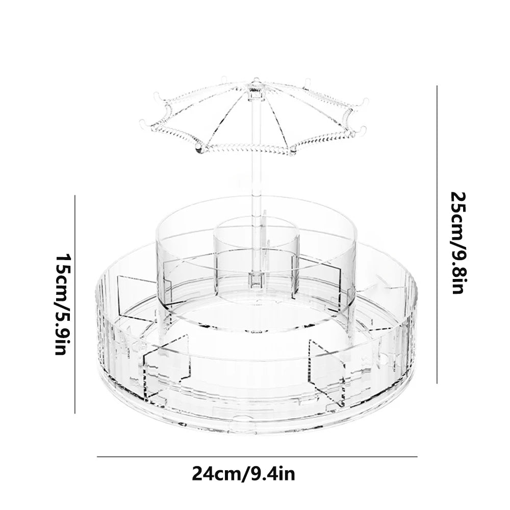 360° Rotating Acrylic Cosmetic Organizer