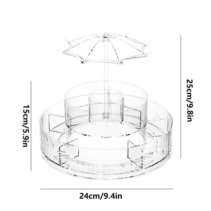 360° Rotating Acrylic Cosmetic Organizer