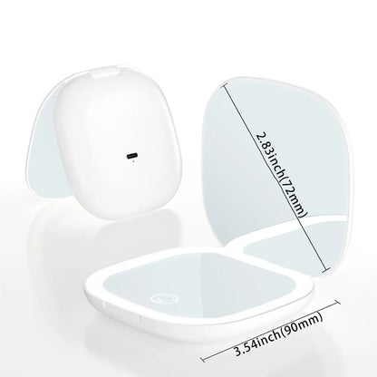 Foldable LED Pocket Makeup Mirror