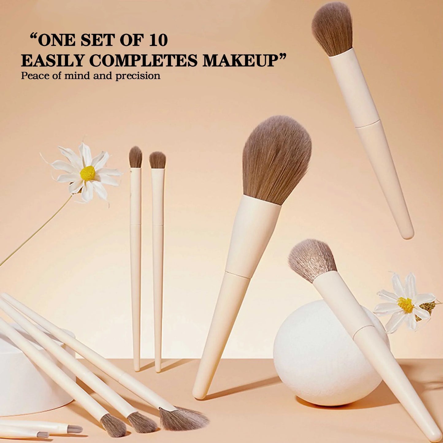 Ten-Piece Ultra-Soft Makeup Brush Set