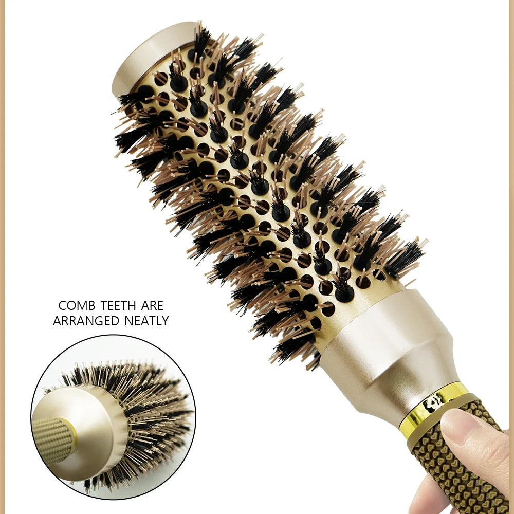 Aluminum Round Barrel Hair Curling Brush