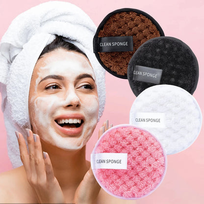 4-Piece Reusable Microfiber Makeup Remover Pads