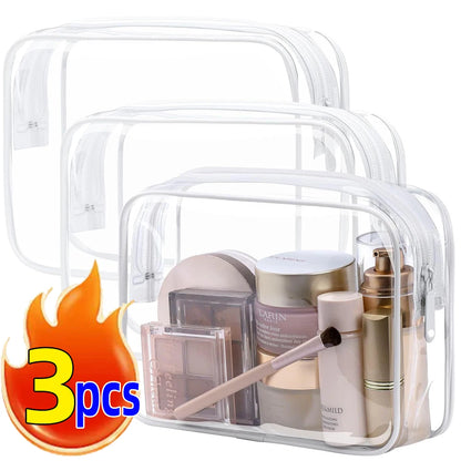 Clear White Travel Toiletry Bag