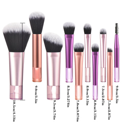 Mini Travel Makeup Brush and Puff Set