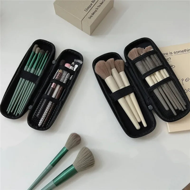 Waterproof Double-Zipper Makeup Brush Storage Bag