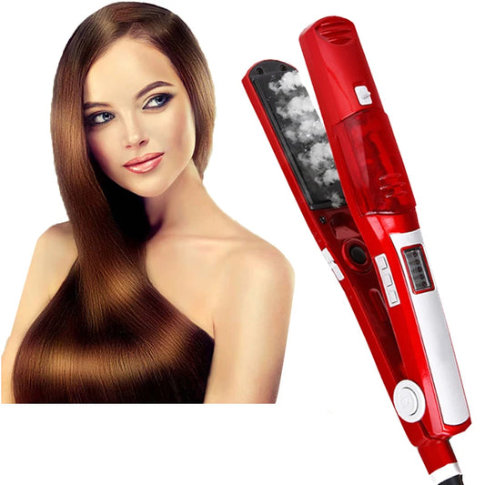 Professional Steam Titanium Hair Straightener and Curler