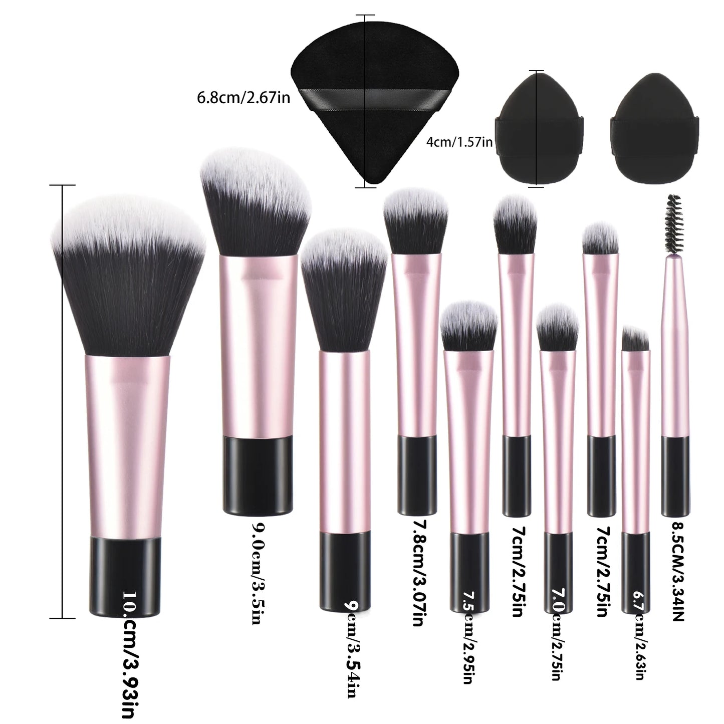 Mini Travel Makeup Brush and Puff Set