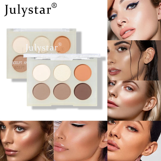Six-Color Matte Creamy Contour Palette