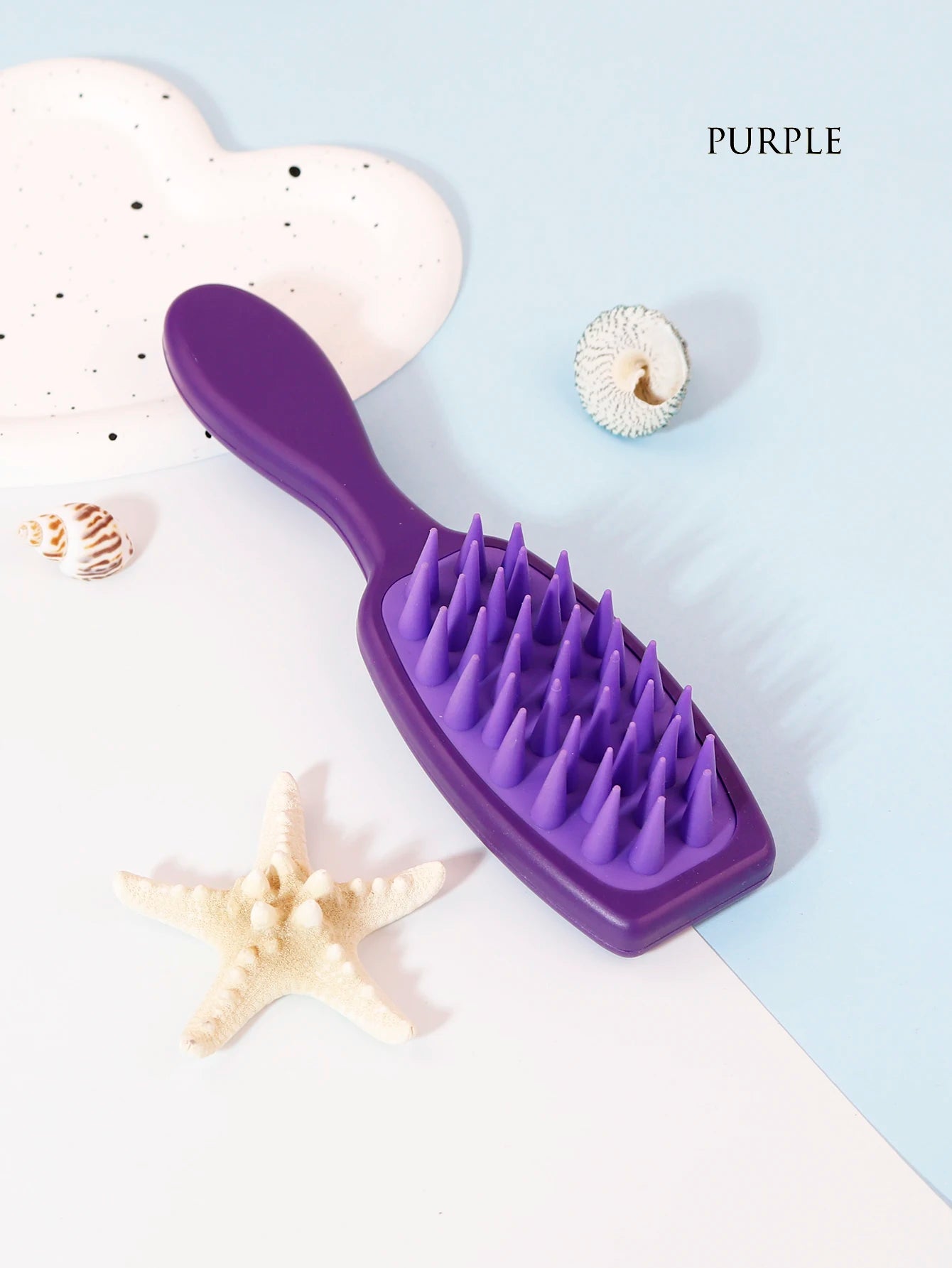 Long-Handled Silicone Scalp Massage Shampoo Brush