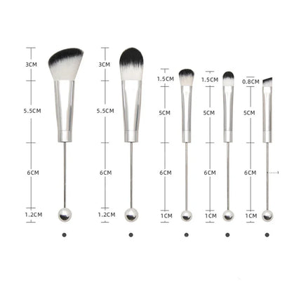 5-Piece Beadable Makeup Brush Set