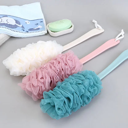 Long-Handle Mesh Shower Scrubber Brush