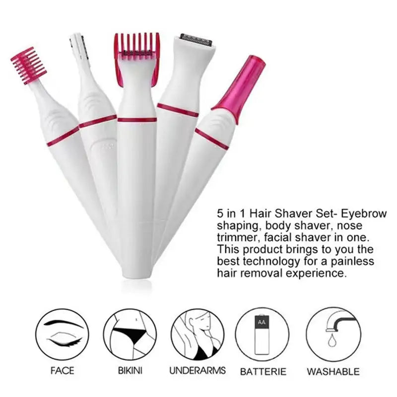 5-in-1 Electric Eyebrow Shaver & Painless