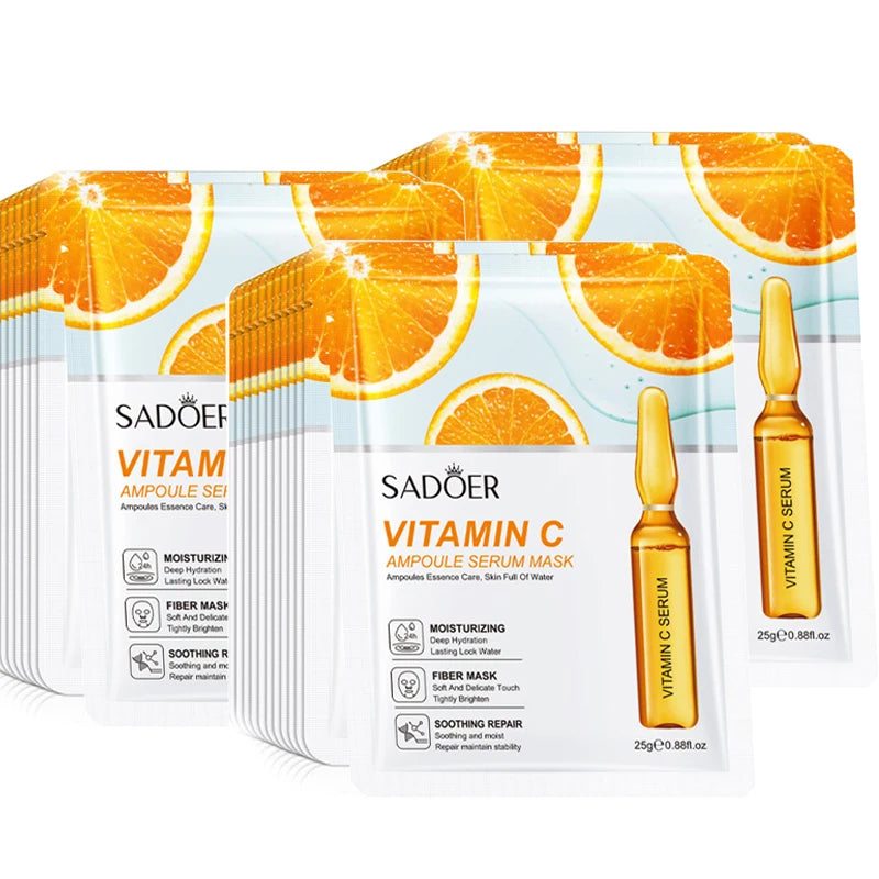 24K Gold Vitamin C and Hyaluronic Acid Facial Mask Set