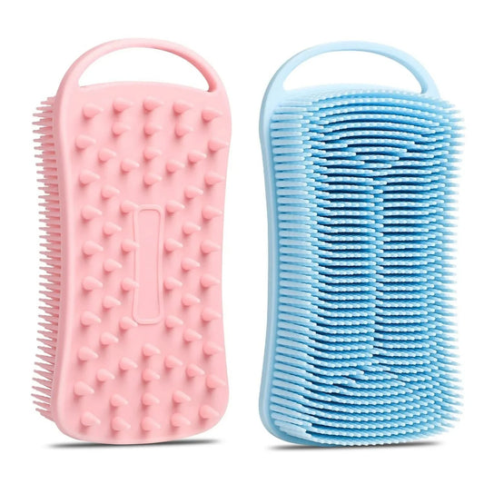 Double-Sided Silicone Shower &amp; Scalp Brush