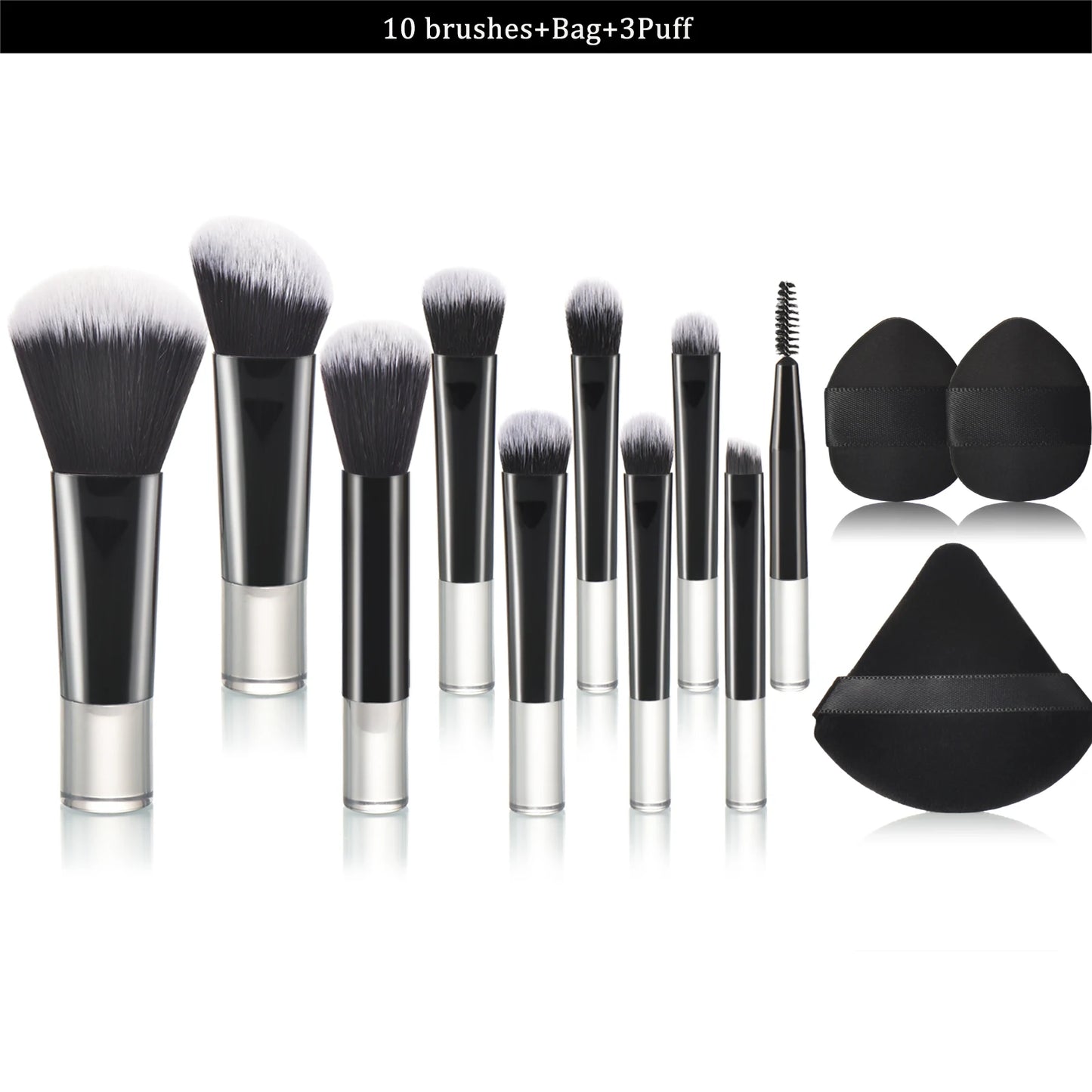 Mini Travel Makeup Brush and Puff Set