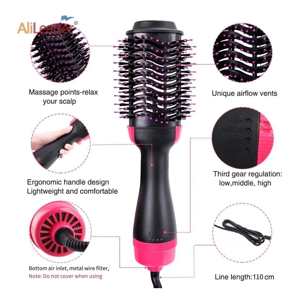 4-in-1 Hot Air Hair Dryer Brush