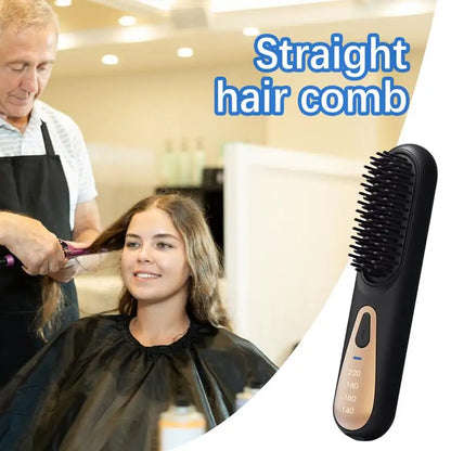 High-Heat Hair Straightening Brush Comb