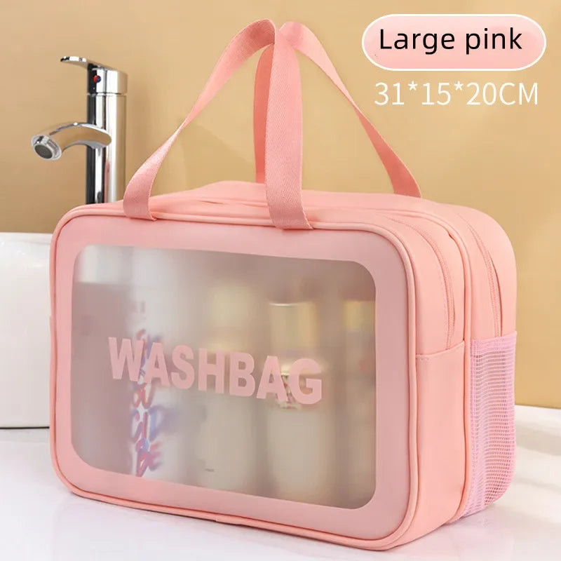 Double Transparent PU Makeup Bag