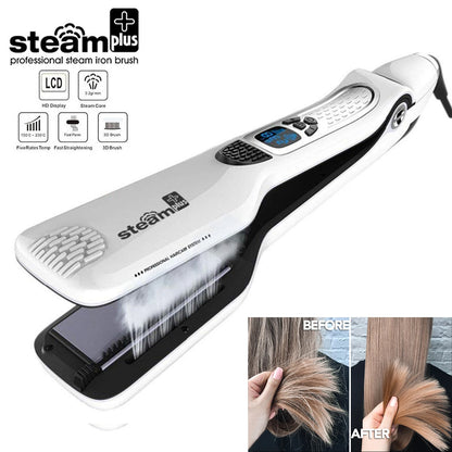 Steam Hair Straightener Brush