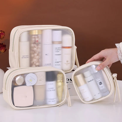 Large-Capacity Semi-Transparent Makeup Bag