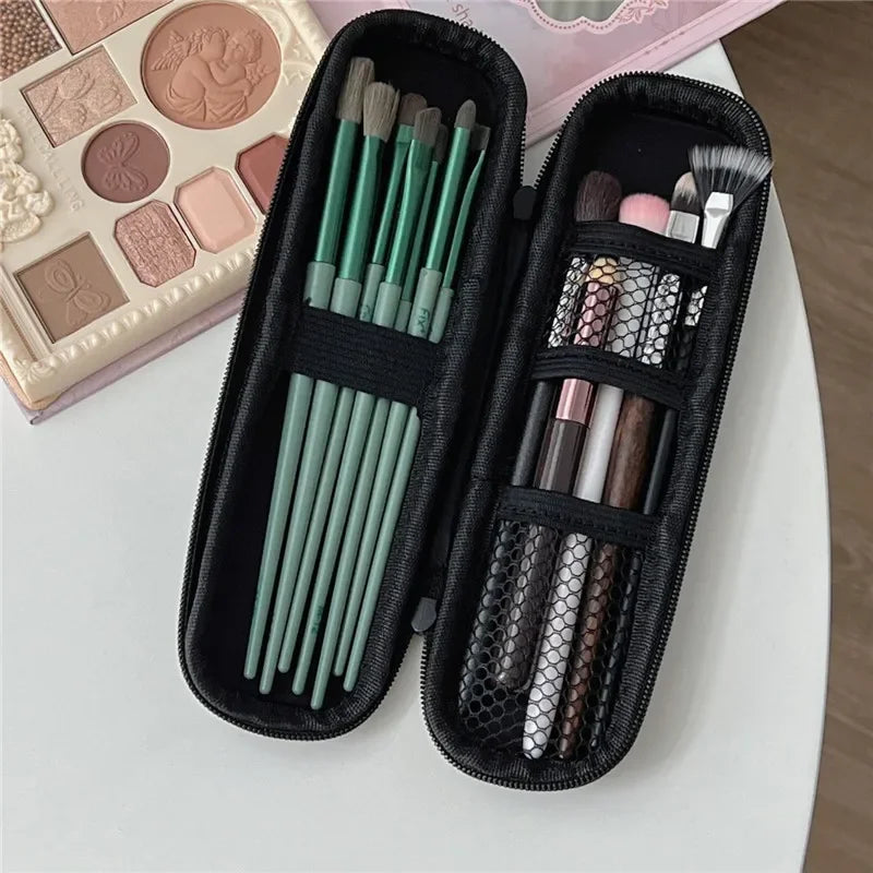Waterproof Double-Zipper Makeup Brush Storage Bag