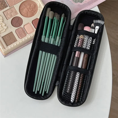 Waterproof Double-Zipper Makeup Brush Storage Bag