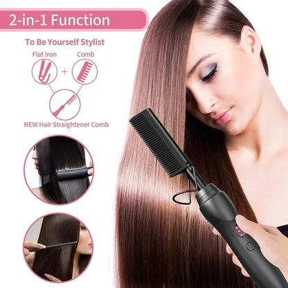 Portable Ceramic Hot Comb Straightener