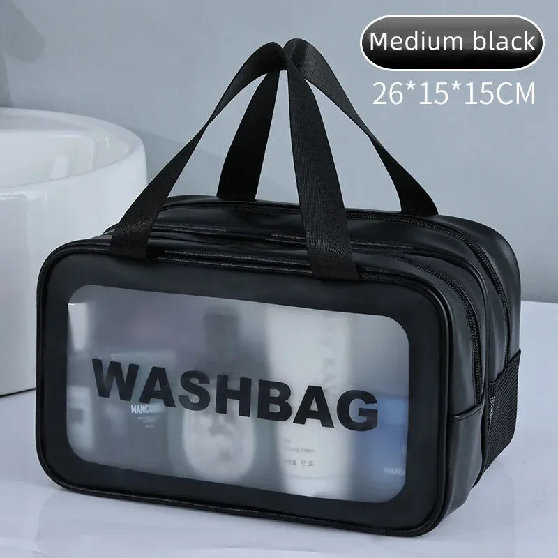 Double Transparent PU Makeup Bag