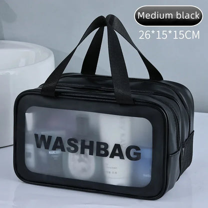 Double Transparent PU Makeup Bag