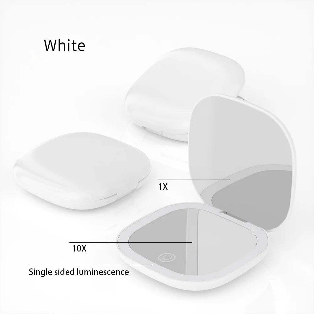 Foldable LED Pocket Makeup Mirror