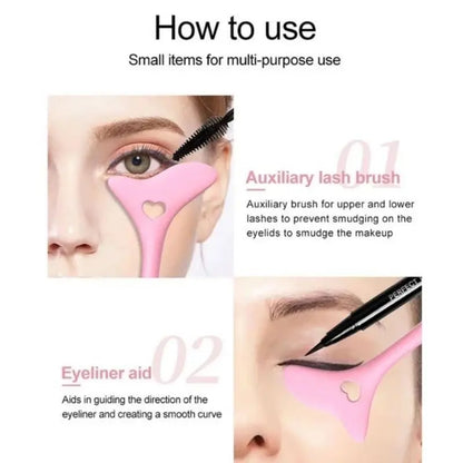 Reusable Silicone Eyeliner Stencil and Mascara Shield Set